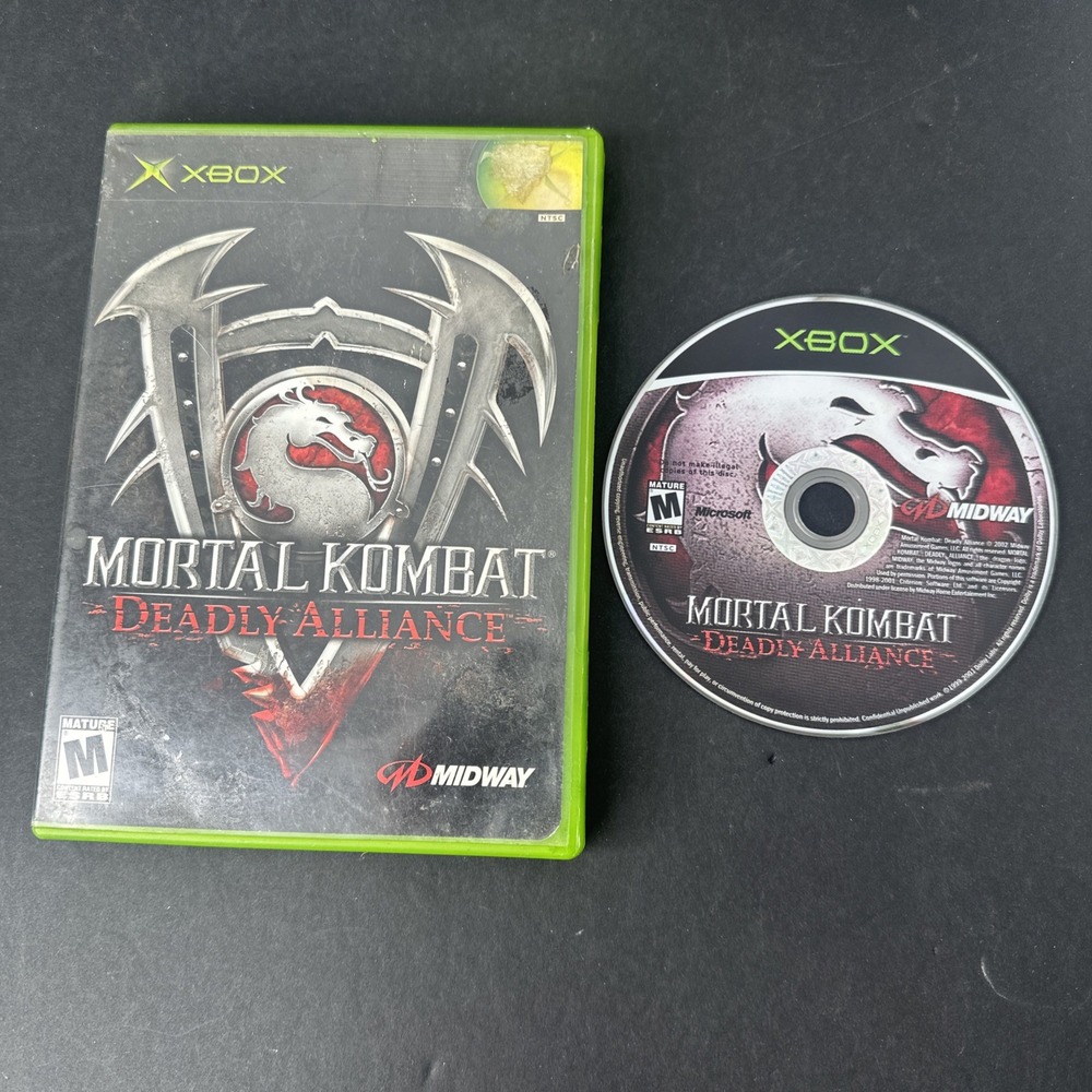 Mortal Kombat Deadly Alliance Microsoft Xbox 2003 Midway Fighting Game No Manual